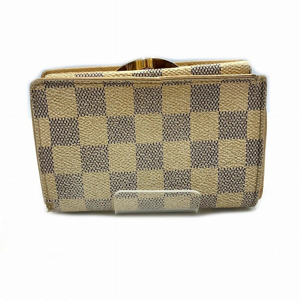 Louis Vuitton Damier Azur Viennois Wallet N61676 in Fair Condition