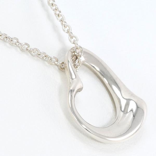 Tiffany & Co Open Heart Silver Necklace in Pristine Condition