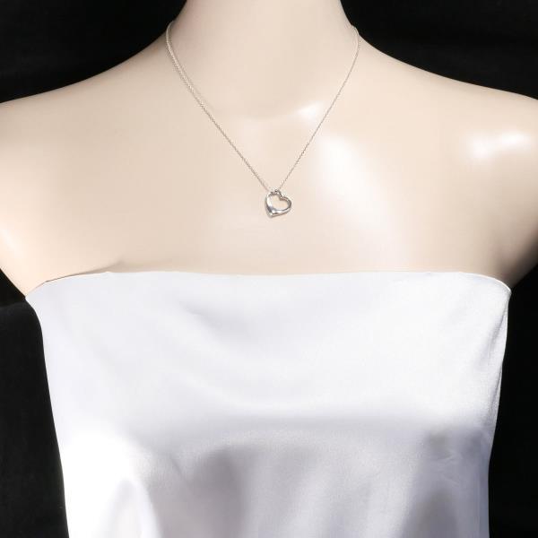 Tiffany & Co Open Heart Silver Necklace in Pristine Condition