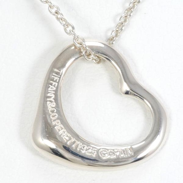 Tiffany & Co Open Heart Silver Necklace in Pristine Condition