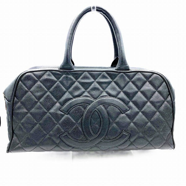 Chanel Caviar Skin Matelasse Mini Boston Handbag A20997