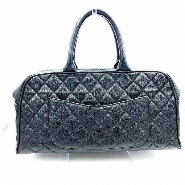 Chanel Caviar Skin Matelasse Mini Boston Handbag A20997