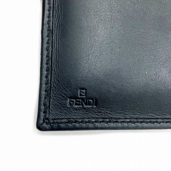 Fendi Zucchino Black Bifold Wallet in Fair Condition