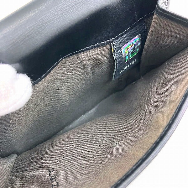 Fendi Zucchino Black Bifold Wallet in Fair Condition