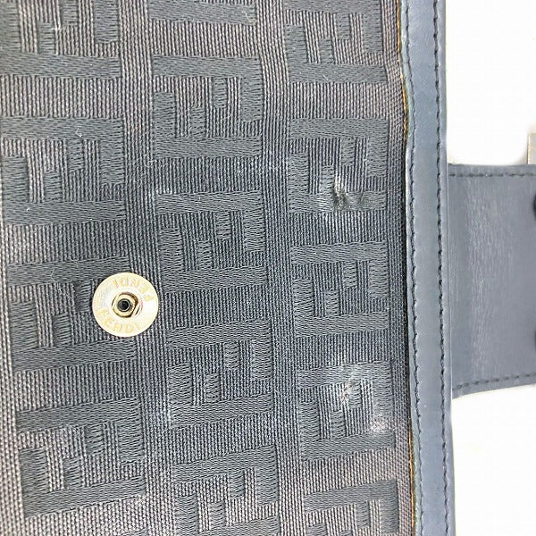 Fendi Zucchino Black Bifold Wallet in Fair Condition