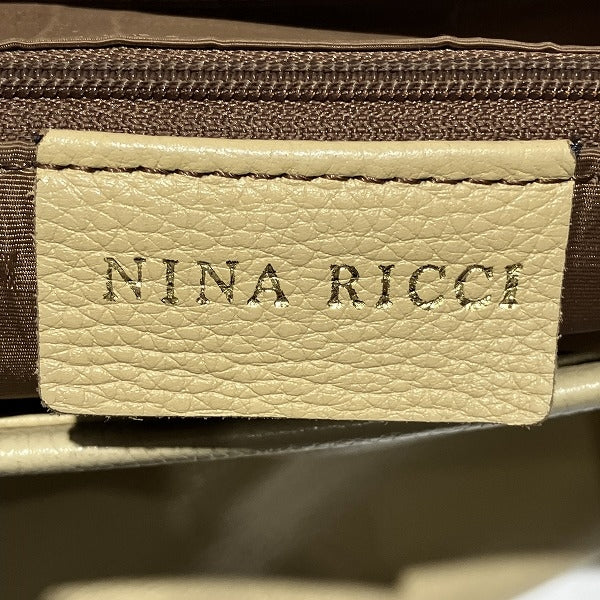 Nina Ricci Beige Leather Tote Bag in Good Condition