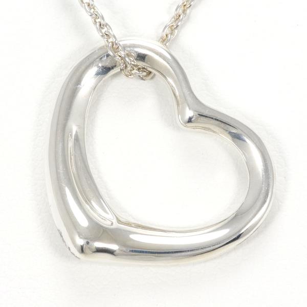 Tiffany & Co Open Heart Silver Necklace in Pristine Condition