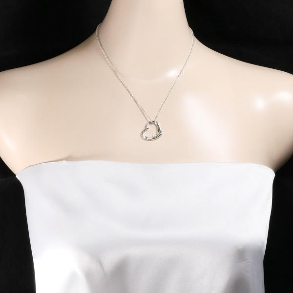 Tiffany & Co Open Heart Silver Necklace in Pristine Condition