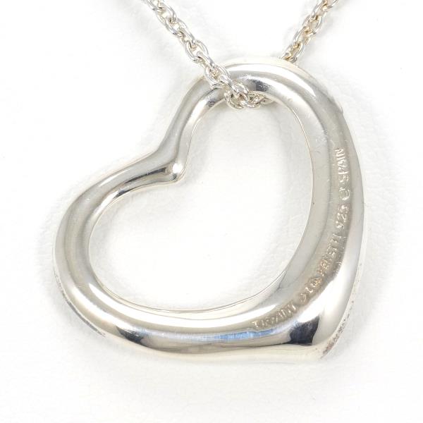 Tiffany & Co Open Heart Silver Necklace in Pristine Condition