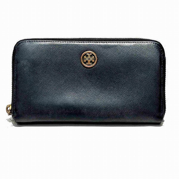 Tory Burch Robinson Saffiano Leather Zip Wallet 33650-001 in Fair Condition