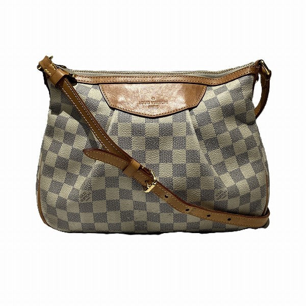 Louis Vuitton Damier Azur Siracusa PM Shoulder Bag N41113 in Fair Condition