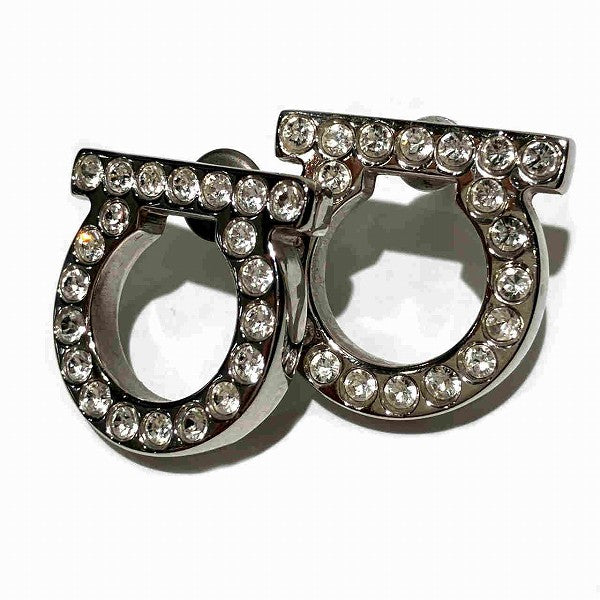 Salvatore Ferragamo Crystal Stud Earrings in Good Condition