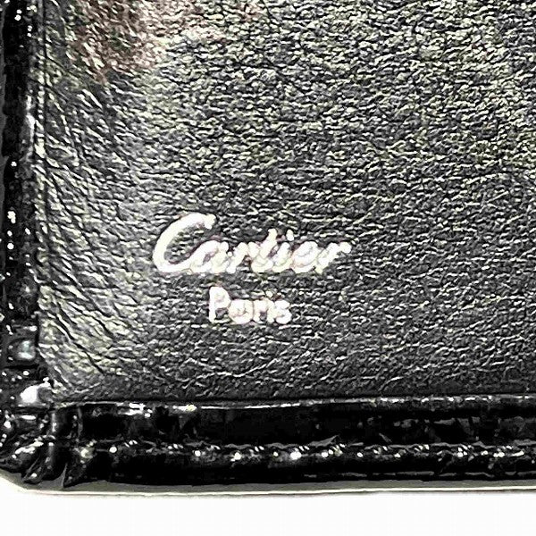 Cartier Leather Round Zip Wallet L3001119 in Good Condition