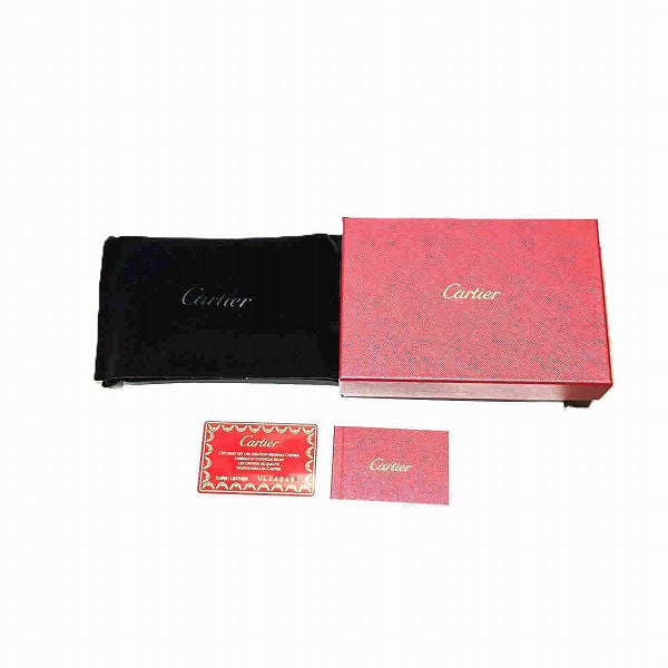 Cartier Leather Round Zip Wallet L3001119 in Good Condition