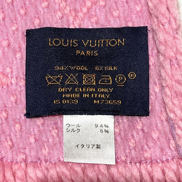 Louis Vuitton Wool Silk Scarf M73659 in Good Condition