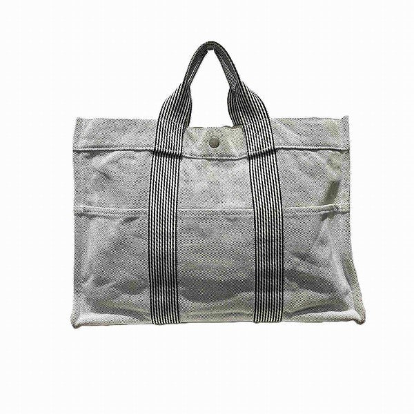 Hermes Canvas Fourre Tout Tote Bag