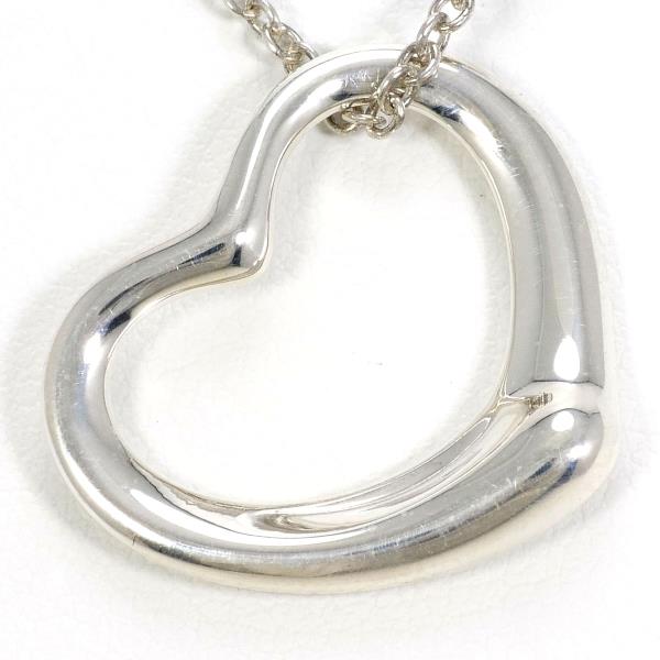 Tiffany & Co Open Heart Silver Necklace in Pristine Condition