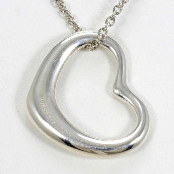 Tiffany & Co Open Heart Silver Necklace in Pristine Condition