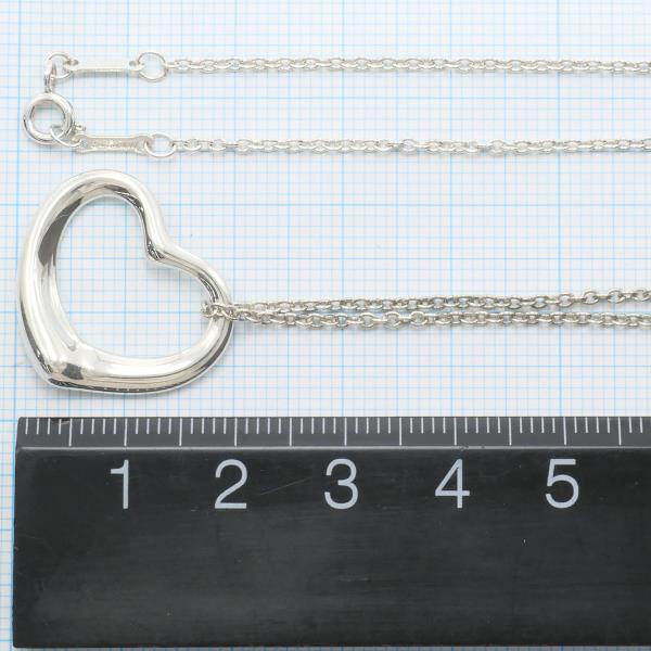 Tiffany & Co Open Heart Silver Necklace in Pristine Condition