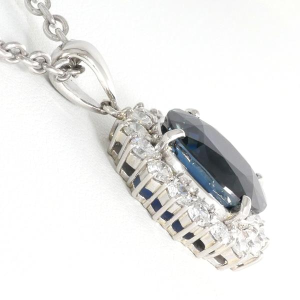 PT900 Platinum PT850 Necklace Sapphire in Excellent Condition