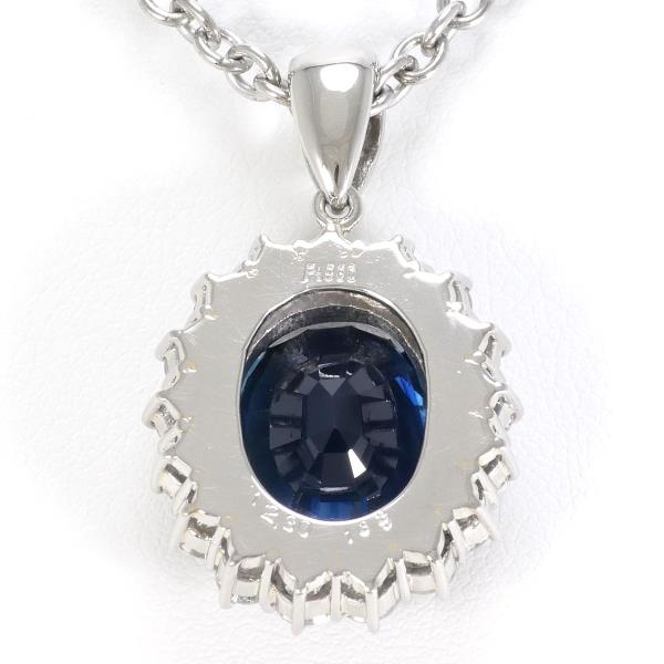 PT900 Platinum PT850 Necklace Sapphire in Excellent Condition