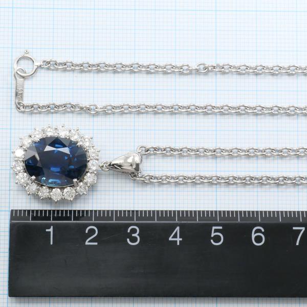 PT900 Platinum PT850 Necklace Sapphire in Excellent Condition