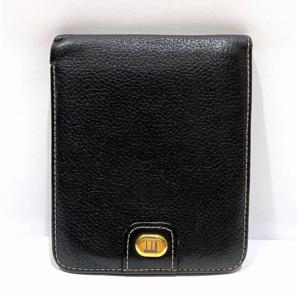 Dunhill Leather Logo Plate Bifold Wallet in Good Condition