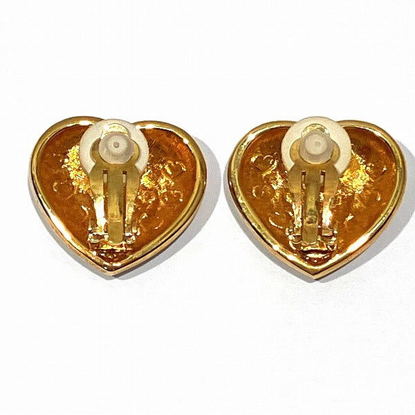 Swarovski Heart Crystal Earrings, Clip-On/Stud, H2cm×W2.2cm in Good Condition