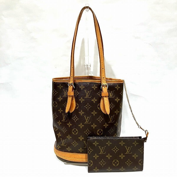 Louis Vuitton Monogram Petit Bucket Tote Bag M42238 in Good Condition