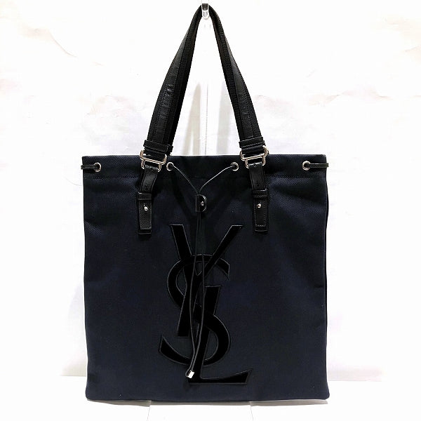 Yves Saint Laurent Kahala Canvas Leather Tote Bag 121631