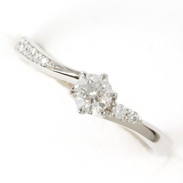 PT950 Platinum Diamond Ring 10号 0.222ct VS2 0.05ct in Excellent Condition