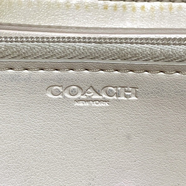 Coach Signature PVC Leather Long Wallet F54630 in Good Condition