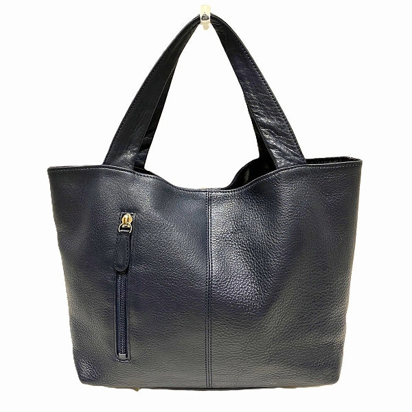 Kitamura K2 Leather Navy Handbag for Women in Good Condition