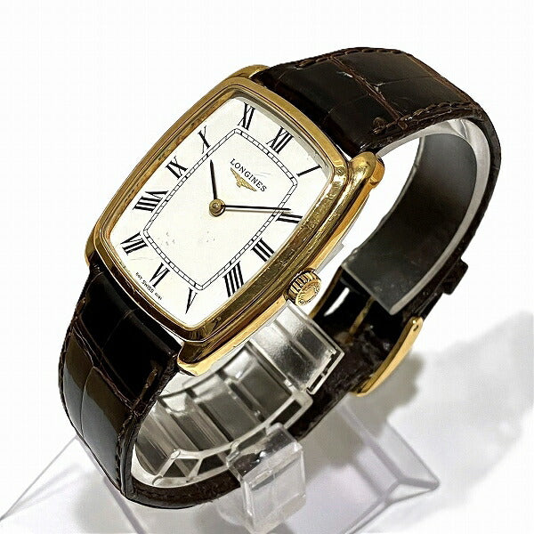 Longines 847 4141 Manual Watch Stainless Steel Leather