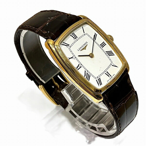 Longines 847 4141 Manual Watch Stainless Steel Leather