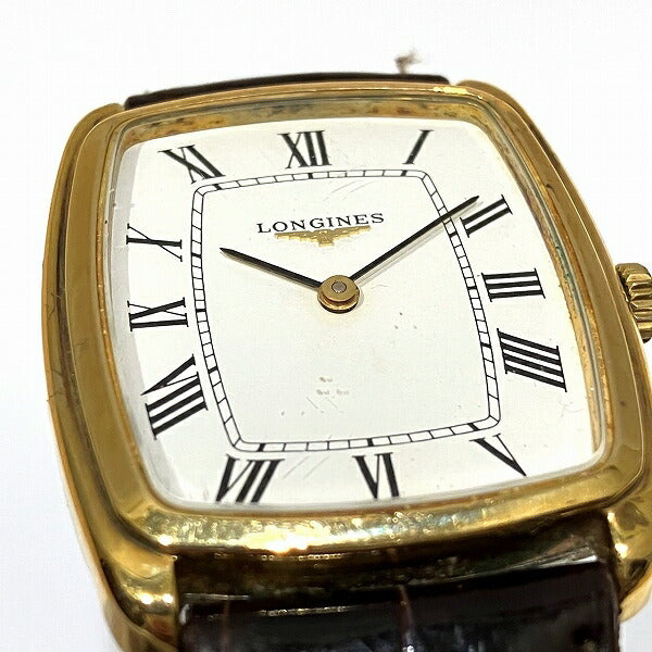 Longines 847 4141 Manual Watch Stainless Steel Leather