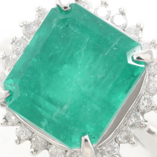 PT900 Platinum Emerald Ring in Excellent Condition