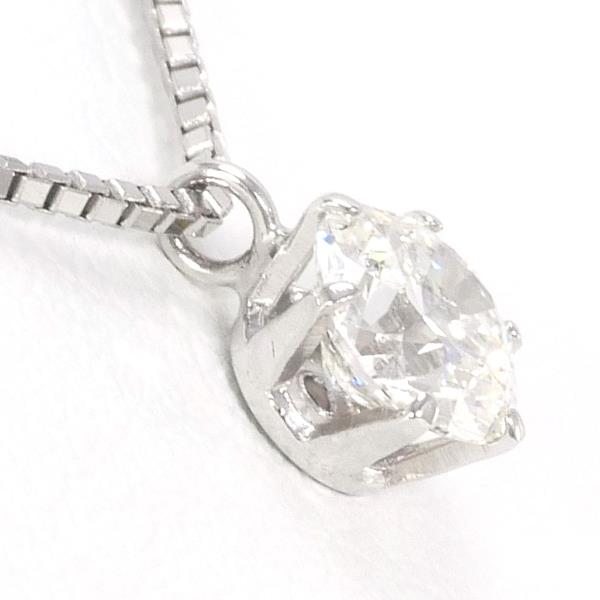 Platinum PT900 & PT850 Diamond Necklace - 0.338 CT, 2.7gm Total Weight, Approx 45cm, Ladies' Silver Jewelry