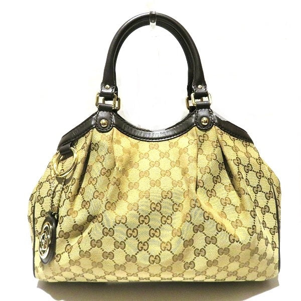 Gucci GG Canvas Sukey Handbag 211944 in Good Condition