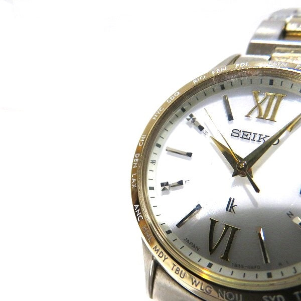 Seiko Lukia Solar Watch 1B35-0AB0 Stainless Steel in Good Condition