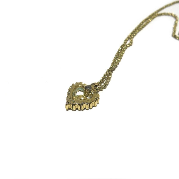 Dior Heart Motif Gold Necklace