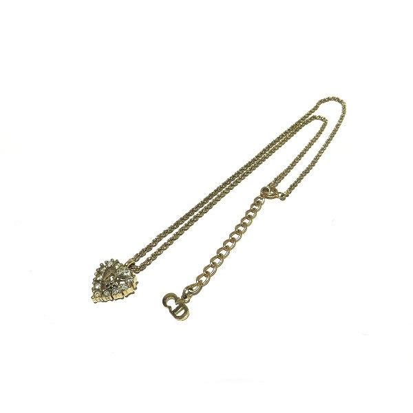 Dior Heart Motif Gold Necklace