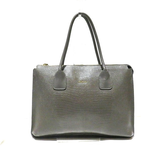 Furla BIM Croc Embossed Leather Handbag