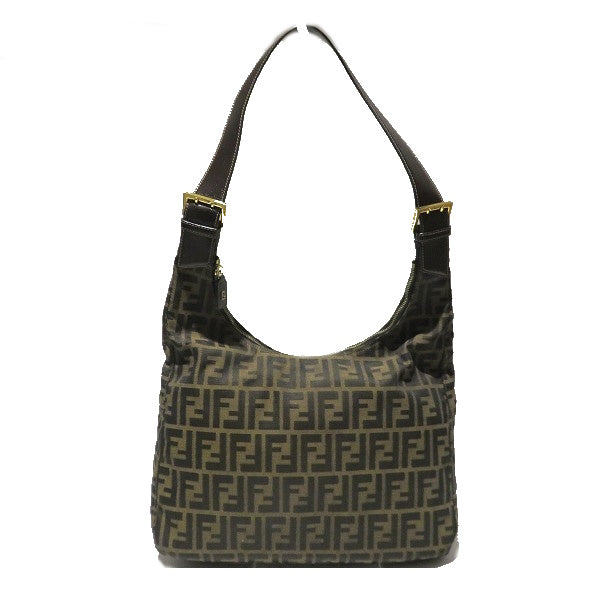 Fendi Zucca Canvas Shoulder Bag