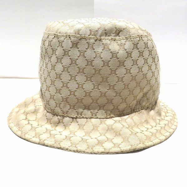 Celine Macadam Pattern Cotton Hat Size L in Good Condition