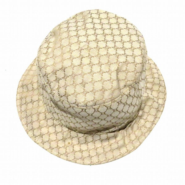 Celine Macadam Pattern Cotton Hat Size L in Good Condition