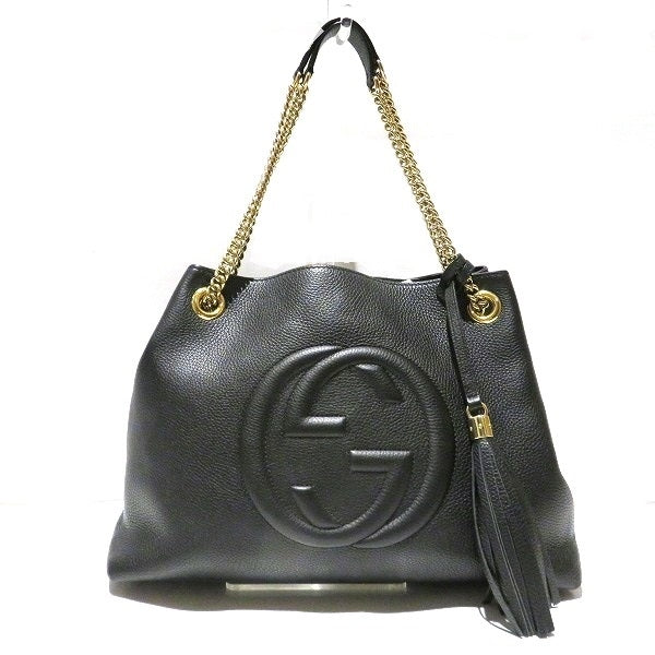 Gucci Soho Interlocking Leather Handbag 536196 in Good Condition