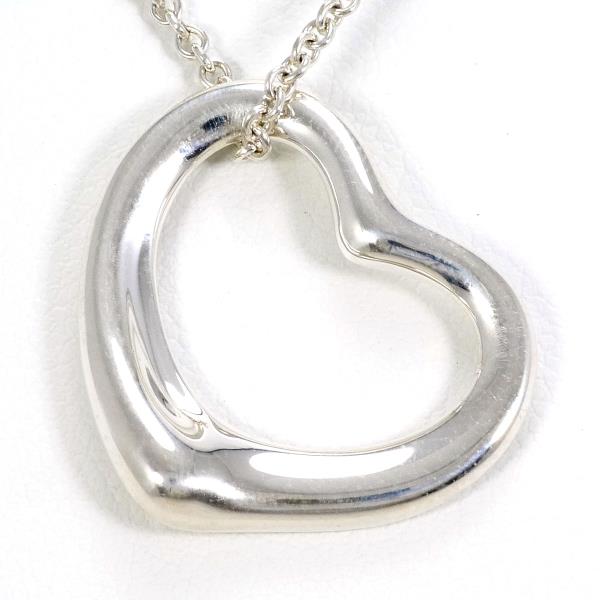 Tiffany & Co Open Heart Silver Necklace in Pristine Condition