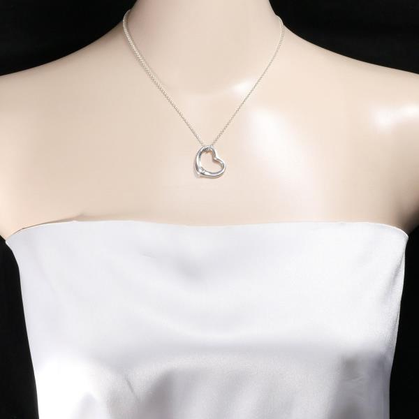 Tiffany & Co Open Heart Silver Necklace in Pristine Condition