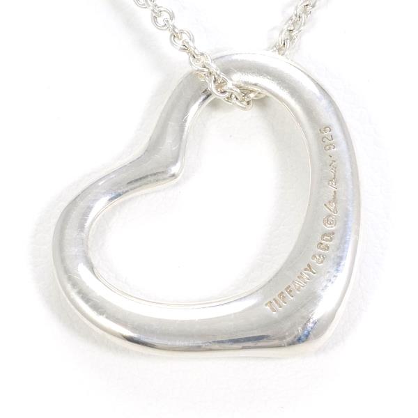 Tiffany & Co Open Heart Silver Necklace in Pristine Condition